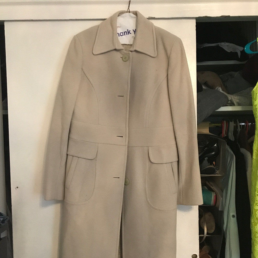 DKNY light grey wool/cashmere coat size 10